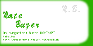 mate buzer business card